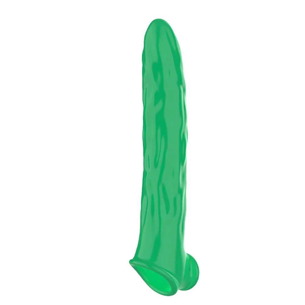 Vibrating Penis Sleeve Extension Condom Dick Glans Enlargement Cock Rings Delay Ejaculation Adult Goods Sex Toys For Men Couples