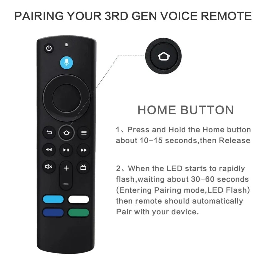 ABS Remote Control Television LCD TV L5B83G For Fire TV Stick Lite BT Voice Remote Control Amazon Third Generation