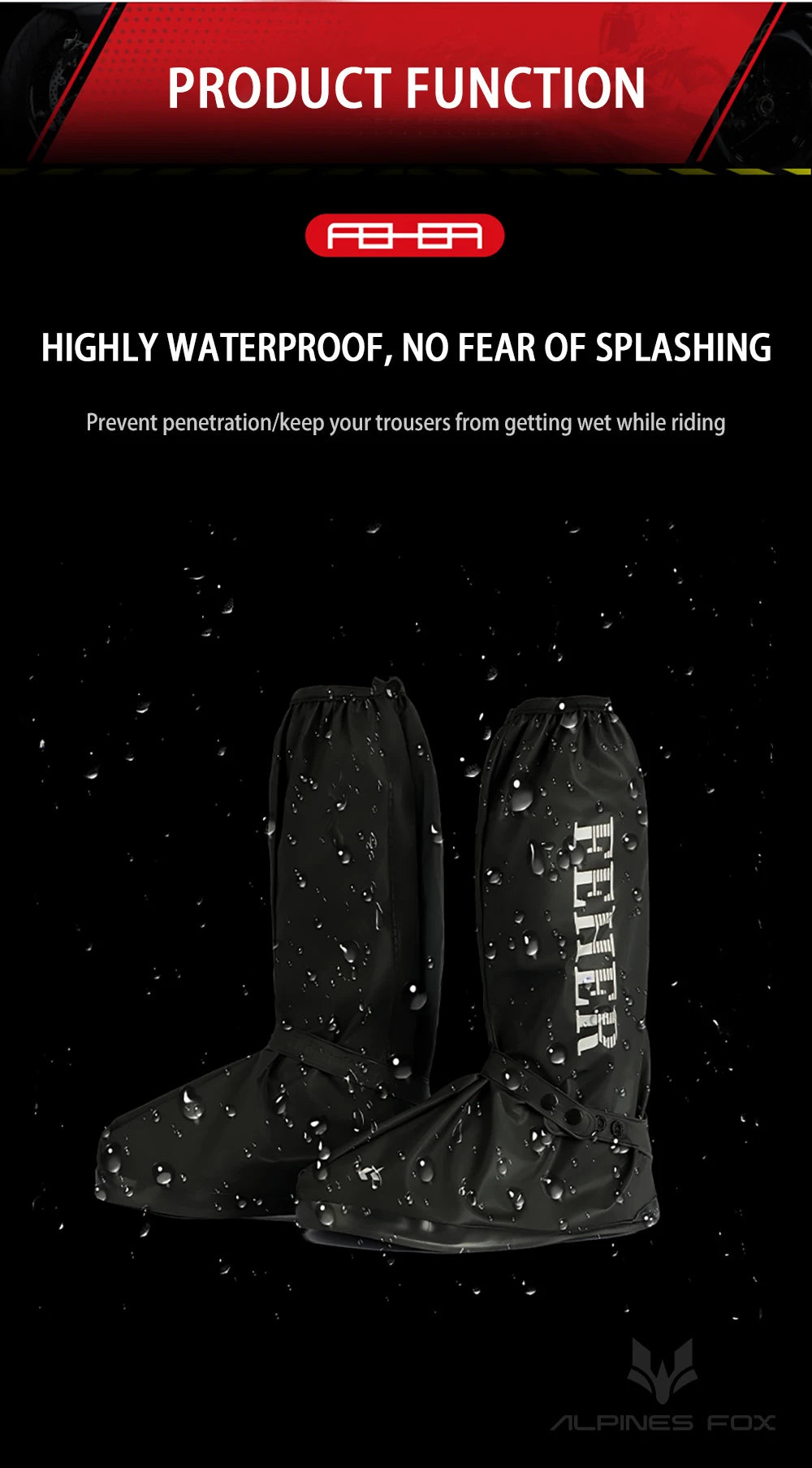 High Tube Motorbike Rain Shoe Covers Waterproof Reusable Motorcycle Cycling Bike Rain Boot Reflective Rainproof Shoes Cover