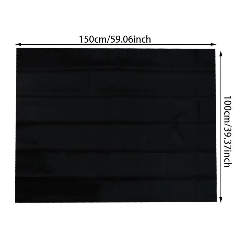 100% Blackout Curtain Removable Portable Travel DIY Blocking Window Film For Living Room Home Non-perforate No Drill Black Cloth