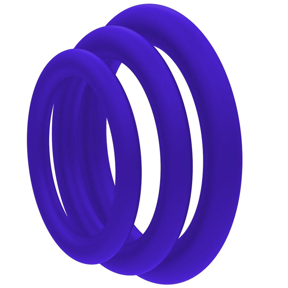 Silicone Penis Ring Set Sex Toys for Men 3 PCS Silicone Luminous Locking Ring Delayed Ejaculation for Men Adult Sex Toys
