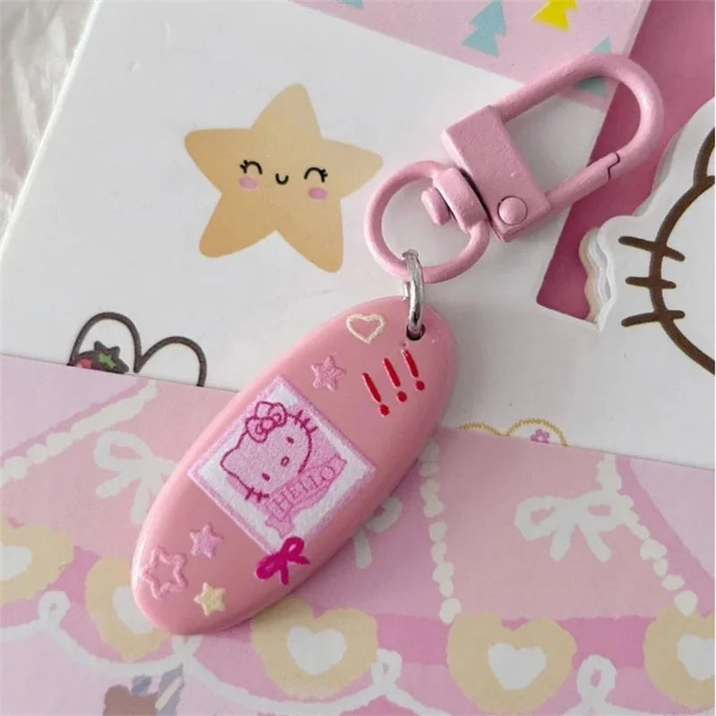 Kawaii Hello Kittys Keychain Anime Kt Cartoon Cute Key Ring Sweet Girls Bag Pendant Charms Car Accessorie DIY Jewelry Gifts Toys