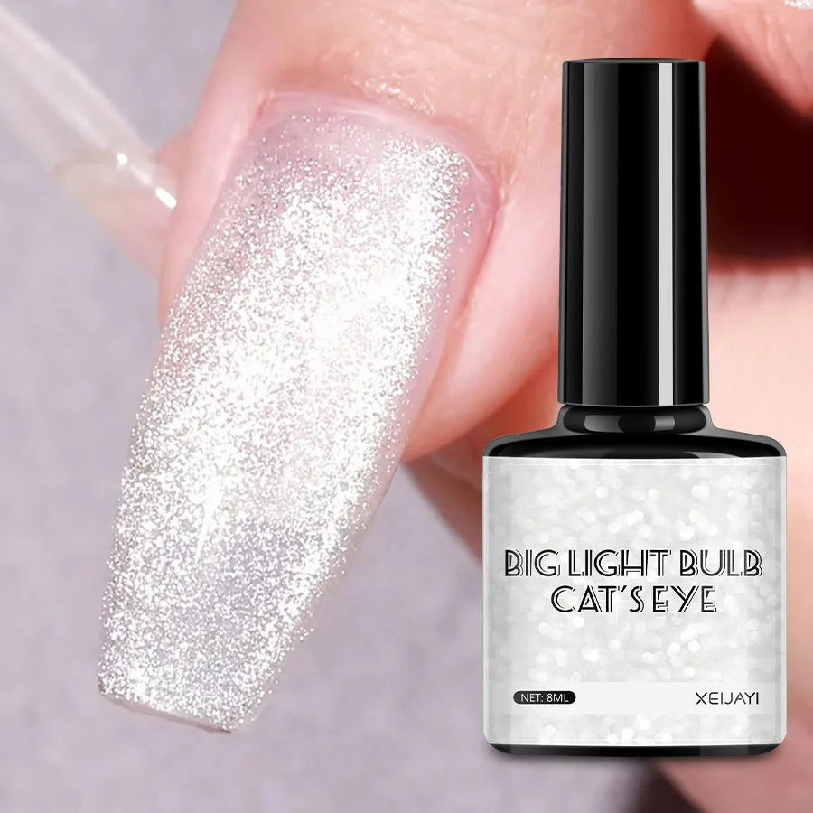 Universal Cat Eye Gel Nail Polish Magnetic Gel Polish for Nail Art Semi Permanent Glitter Varnish Top Coat for Nail Design