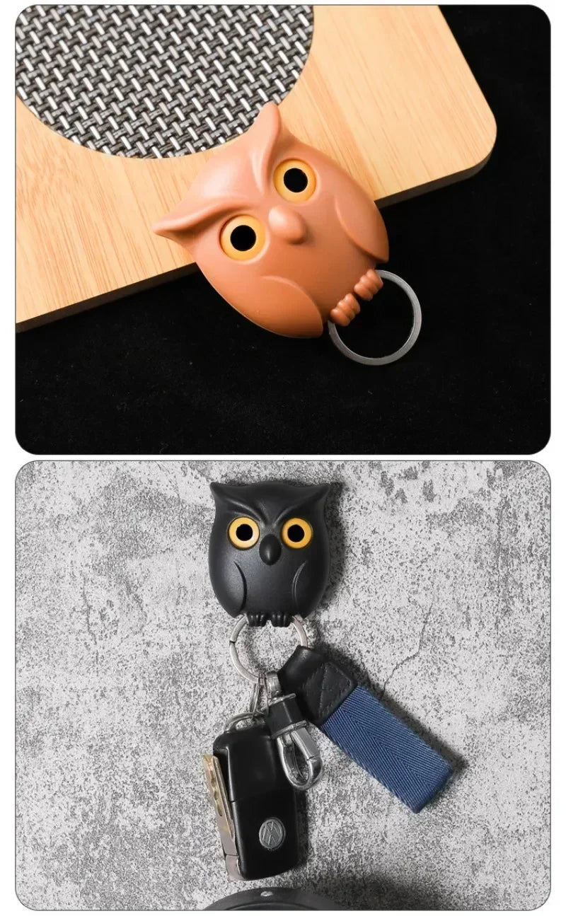 6PCS Owl Shape Wall Hook Key Holder Wall Sticker Keep Keychains Key Hanger Hooks Wall Hanging Hook for Kitchen Home Adhesive