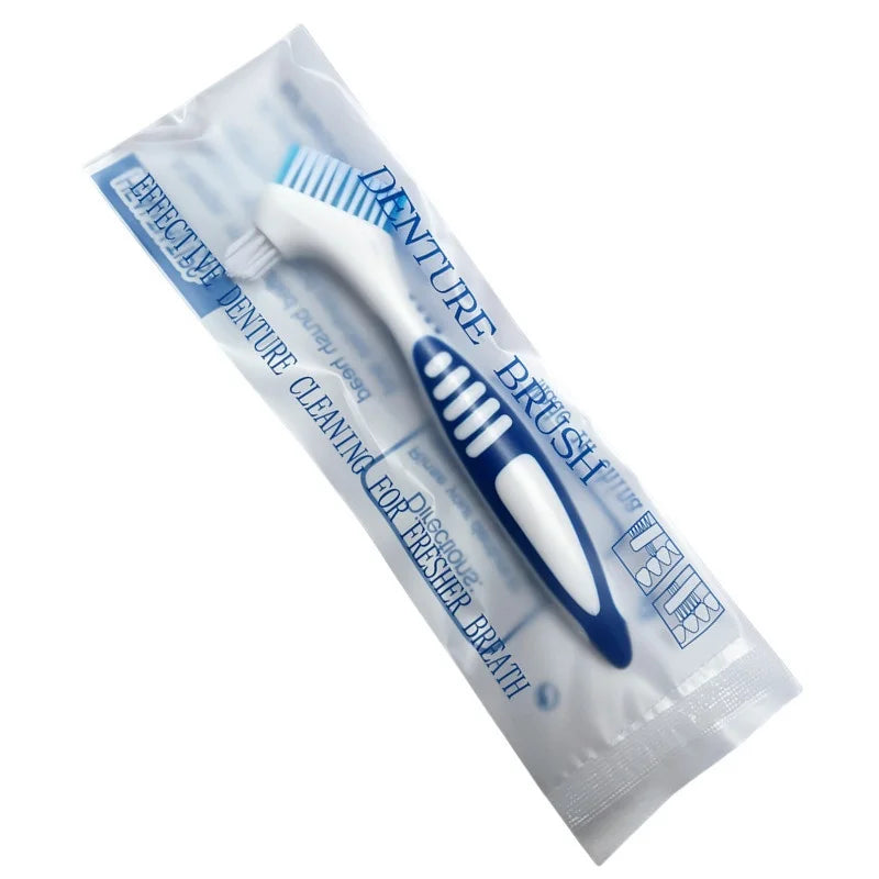 1pc Denture Toothbrush Cleaning Brush Double Sided Denture Brush Invisible Braces Orthodontic Retainer Descaling Brush