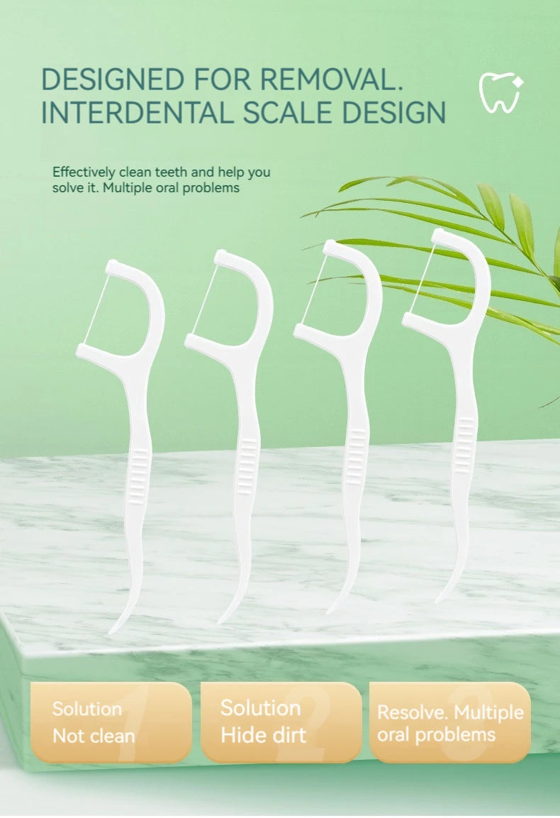 3 PCS Disposable Plastic Toothpick Dental Floss High-tension Smooth Dental Floss Stick Portable Dental Floss Box Dental