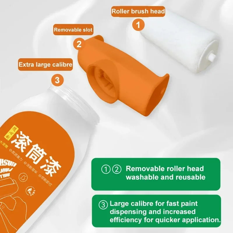 Hot Antibacterial Wall Paint Strong Repair Wall Paint Household White Latex Paint With Roller Brush for Living Room Kitchen Tool