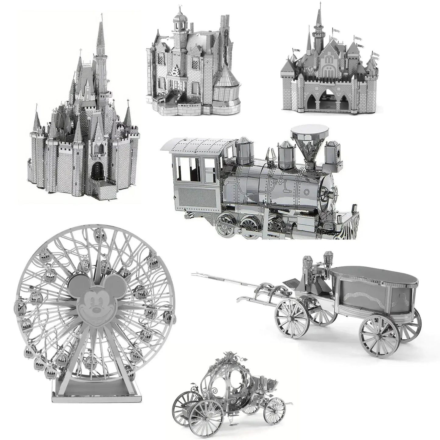 3D Metal Assembly Model World Building Handmade DIY Puzzle Adult Kids Toy Style Gift Fighter Castle Drum Metal Puzzle