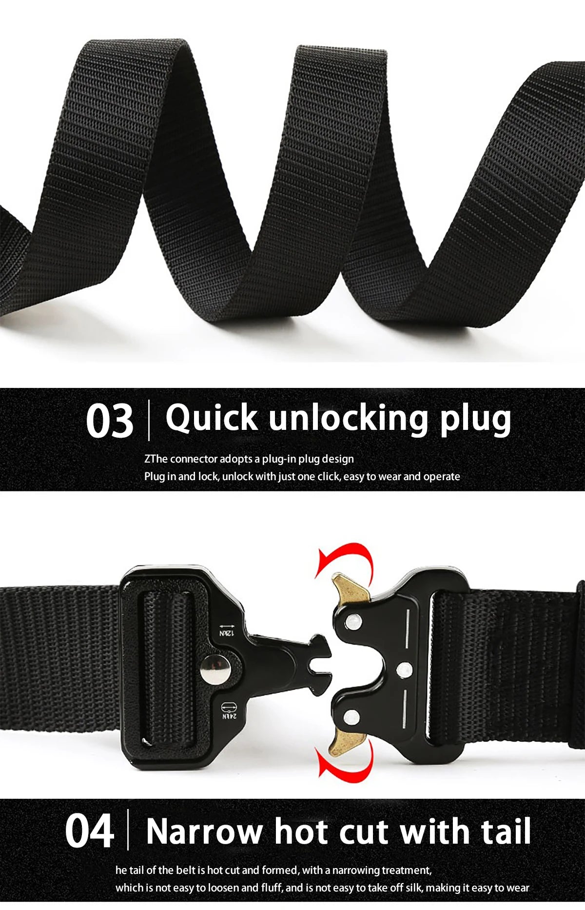 1pc Men's Belt Outdoor Hunting Tactical Mens Belt Multifunctional Combat Survival High Quality Canvas Nylon Mens Belt Sport Belt