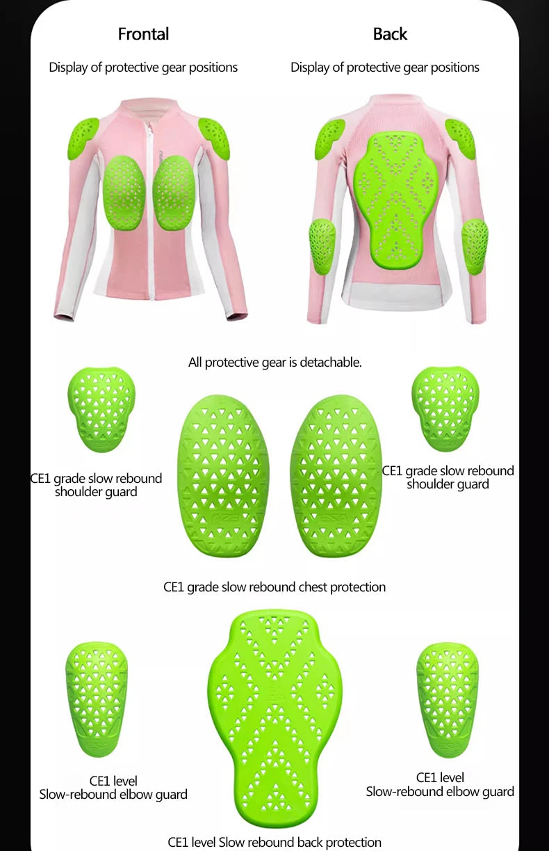 Motorcycle riding suits, all-season mesh breathable, spring and summer women's fitted, anti-drop, quick-drying clothes