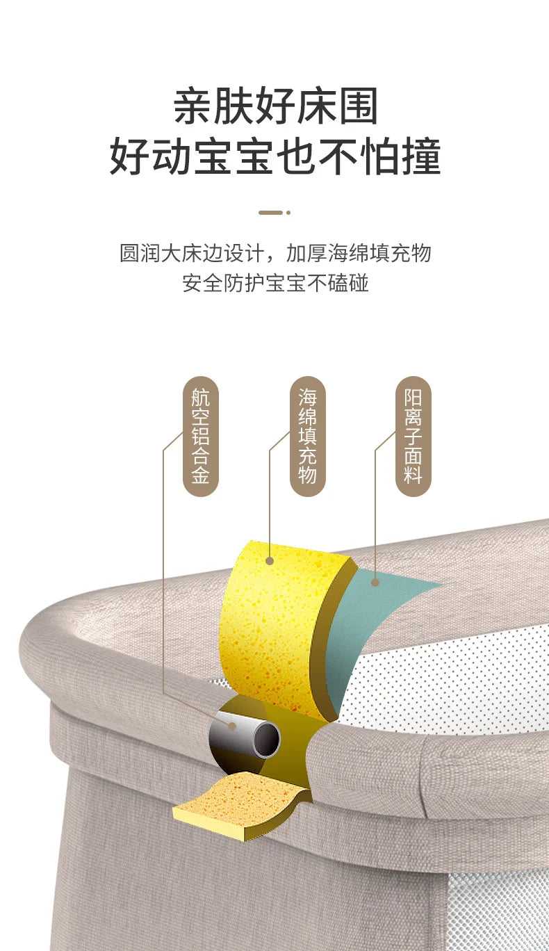 Babies Crib And Playpen Portable Baby Cot Playpen Travel Bed Multifunction Baby Crib Bed