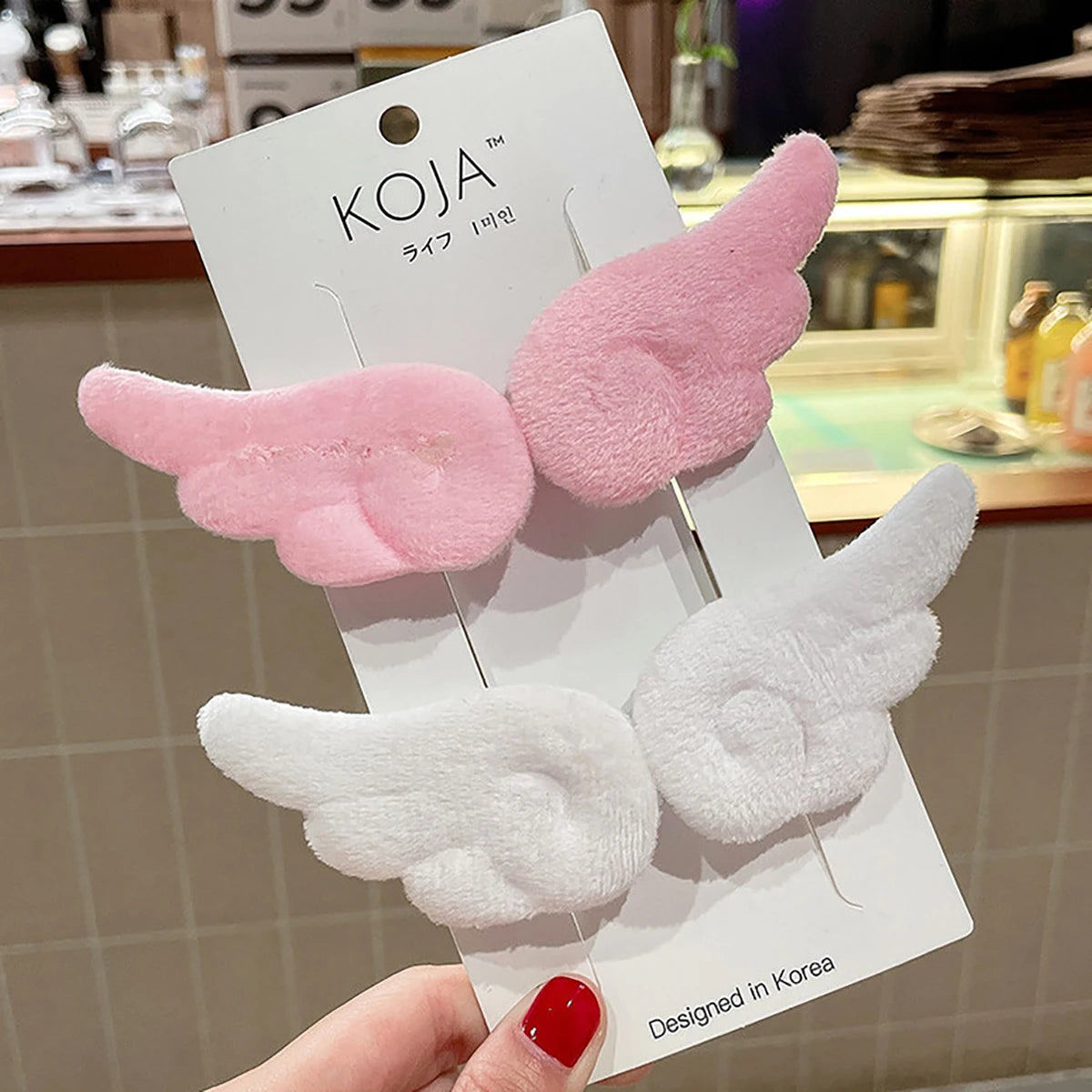 2Pcs Angel Wings Super Cute Angel Wing Plush Hairpin Girl Hair Clip Accessories Barrettes Hairgrip Headdress Headwear