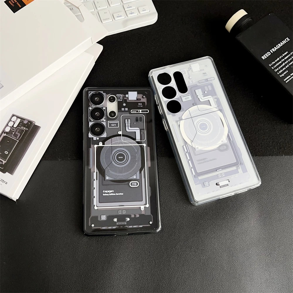Spigen Ultra Hybrid Magfit Zero One Designs Magnetic Case For Samsung Galaxy S25 Ultra S26 S24 S23 S22 Plus For Magsafe Cover