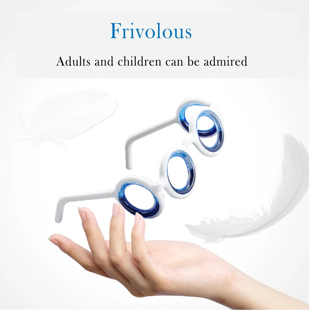 Anti Vertigo Glasses Without Lens Motion Sickness Glasses Detachable Lightweight Supplies for Old Adults Children Outdoor Travel
