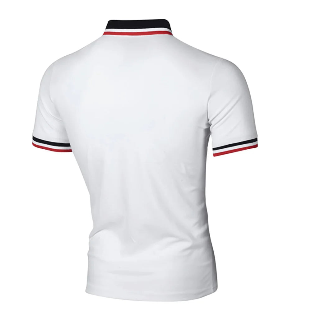 Summer Polos T-shirts Mens Breathable Sport Hiking Shirts Casual Golf Polos T-Shirt Short Sleeve Tops With Pocket Men's Clothing