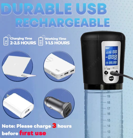 Hannibal LCD Electric Penis Pump Penis Enlargement Extend Pump Penis Trainer Male Masturbators Cup Dick Pump Sex Toys for Men