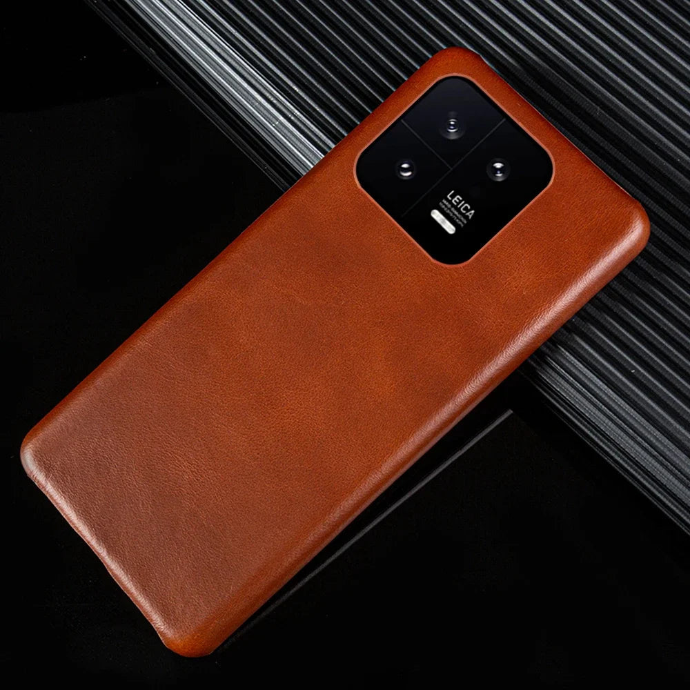 Genuine Leather Phone Case For Xiaomi Poco Series Cover Hand Made Oil Wax Pattern X3 X4 M3 M4 M5 F1 F2 F3 F3GT F4 F4GT C40 C50