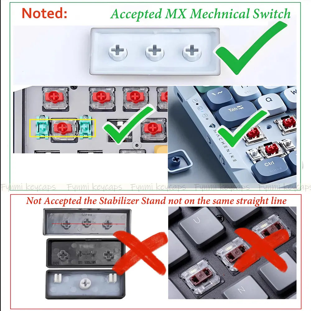 Fynmi Blank Black Low Profile Original PBT keycaps ANSI 61 keys to 116 keys Dye-Sublimation keycaps for Mechanical Keyboard