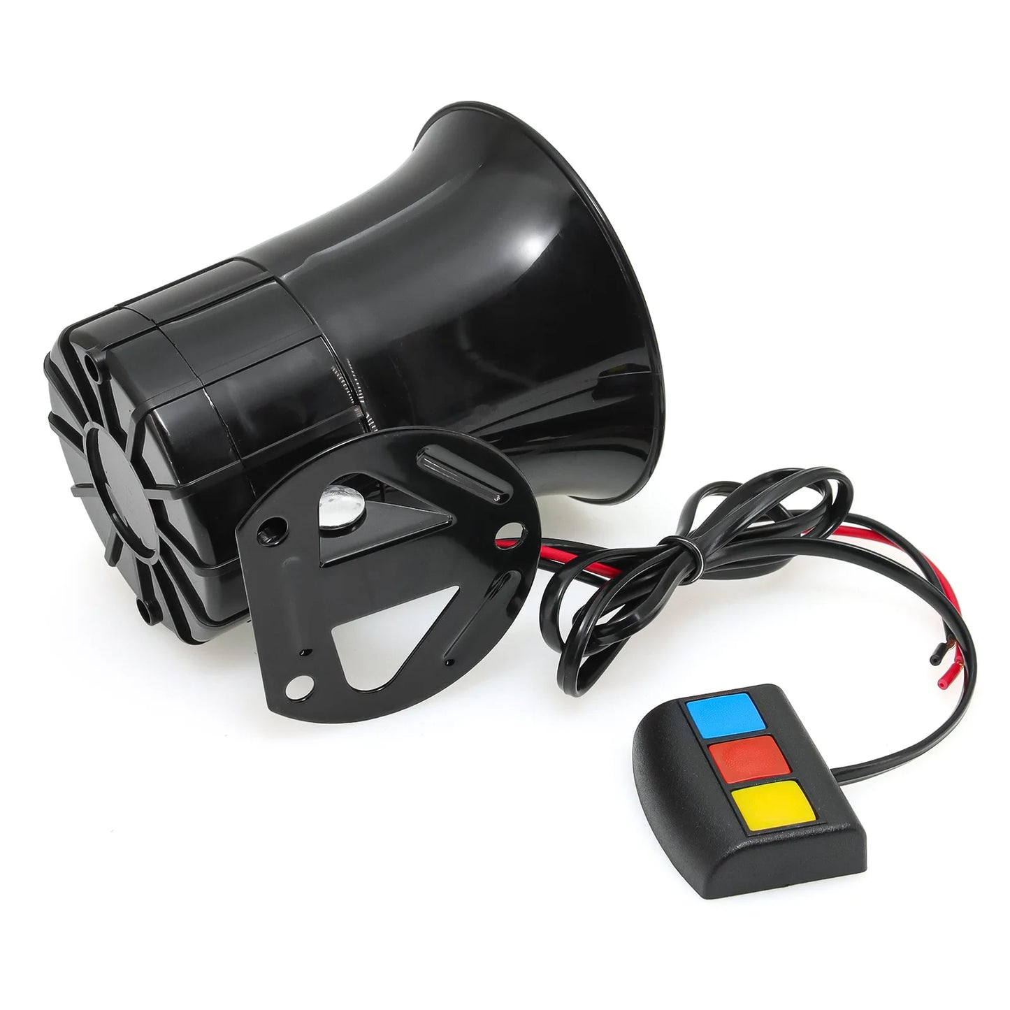 Universal 3-Tone Sounds Siren Horn Car Loud Horn 110dB Sound Motorcycle Warning Alarm Police Fire Siren Speaker Outdoor 20W