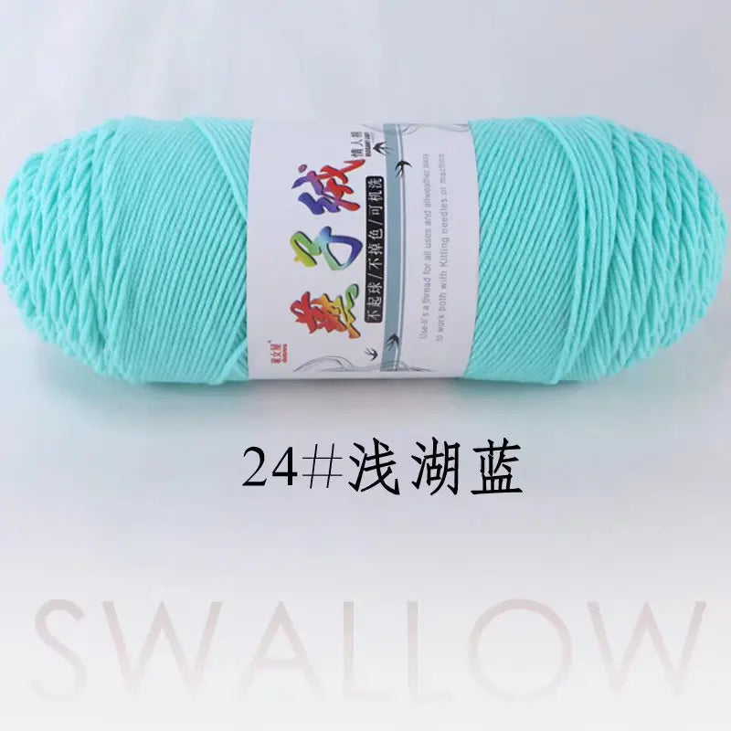 1Pc 200g Milk Cotton yarn for hand knitting Acrylic Crocheting Thread Yarn Crochet Doll sweater bag blanket slipper