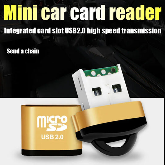 Mini USB 2.0 Card Reader high speed transmission data USB TF Card Adapter For Micro SD Memory Card on PC Computer Desktop Laptop