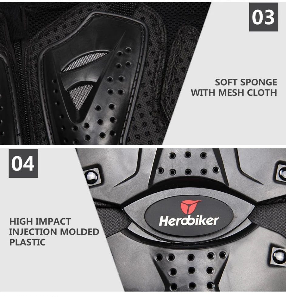 HEROBIKER Motocross Jacket Men Body Armor Motorcycle Armor Bicycle Racing Jacket Riding Motorbike Moto Protection S-5XL