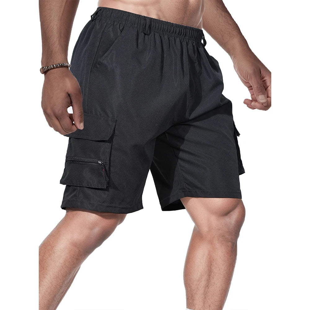 Men's Cargo Shorts Big Size Sports Knee Shorts Classic Short Pants Streetwear Straight Loose Work Casual Street Shorts