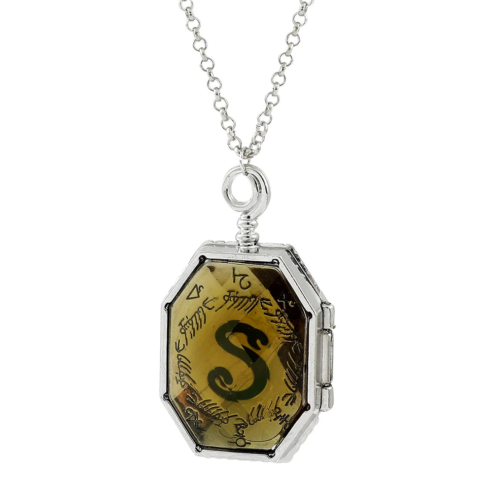 Potter Magic Horcrux of Salazar Slytherin's Locket Pendant Necklace Cosplay Jewelry For Men Women Kids Fans