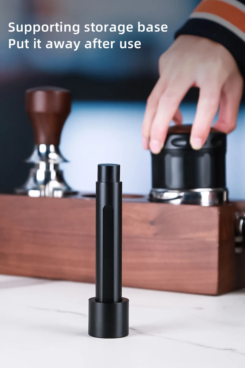 Shrinkable Portable Coffee Powder Stirring Needle 304 Stainless Steel Stainless Steel Espresso Needle Distributor With Base