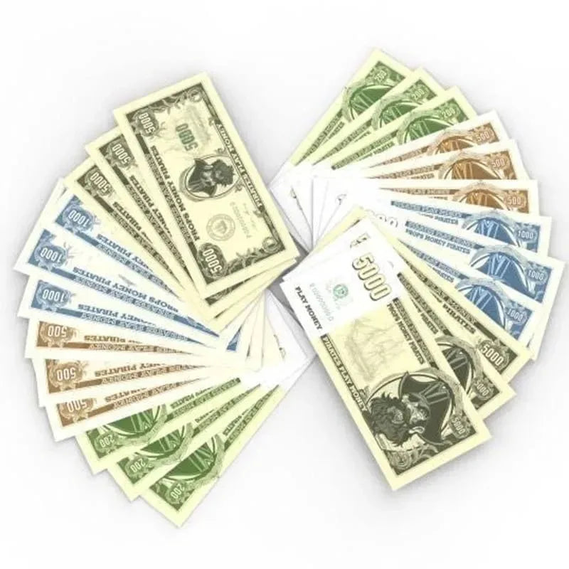 100PCS Pirate Currency Banknotes Props Festival Paper Money Kids Toys New Face Value Prop Game Banknote Home Halloween Decor