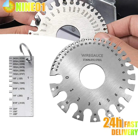 Metal Wire Thickness Ruler Gauge Welding Gage Template Soldering Inspection Weld Inspection Portable Welder Ruler Wire Gauge