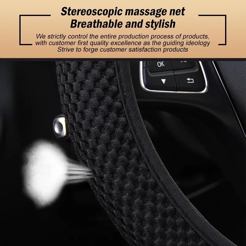 Universal Car Steering Wheel Cover Without Inner Ring Elastic For Nissan Versa Honda Civic 2008 Jimny Seat Leon Accessories