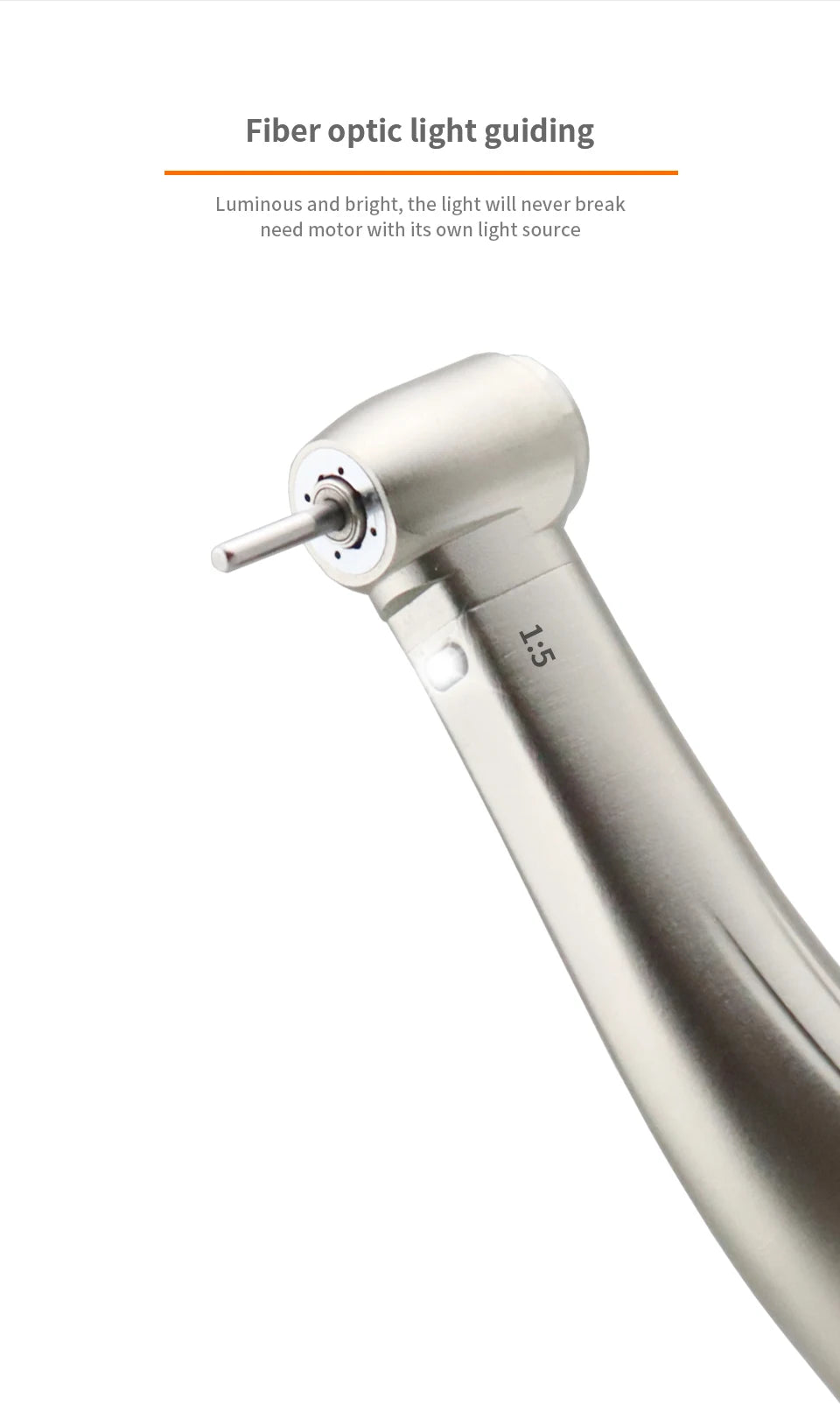 Myricko Dental  For 1:1/1:5 Bule Fiber Optic Contra Angle Low Speed Handpiece Push Button Dentistry Instrument Tools