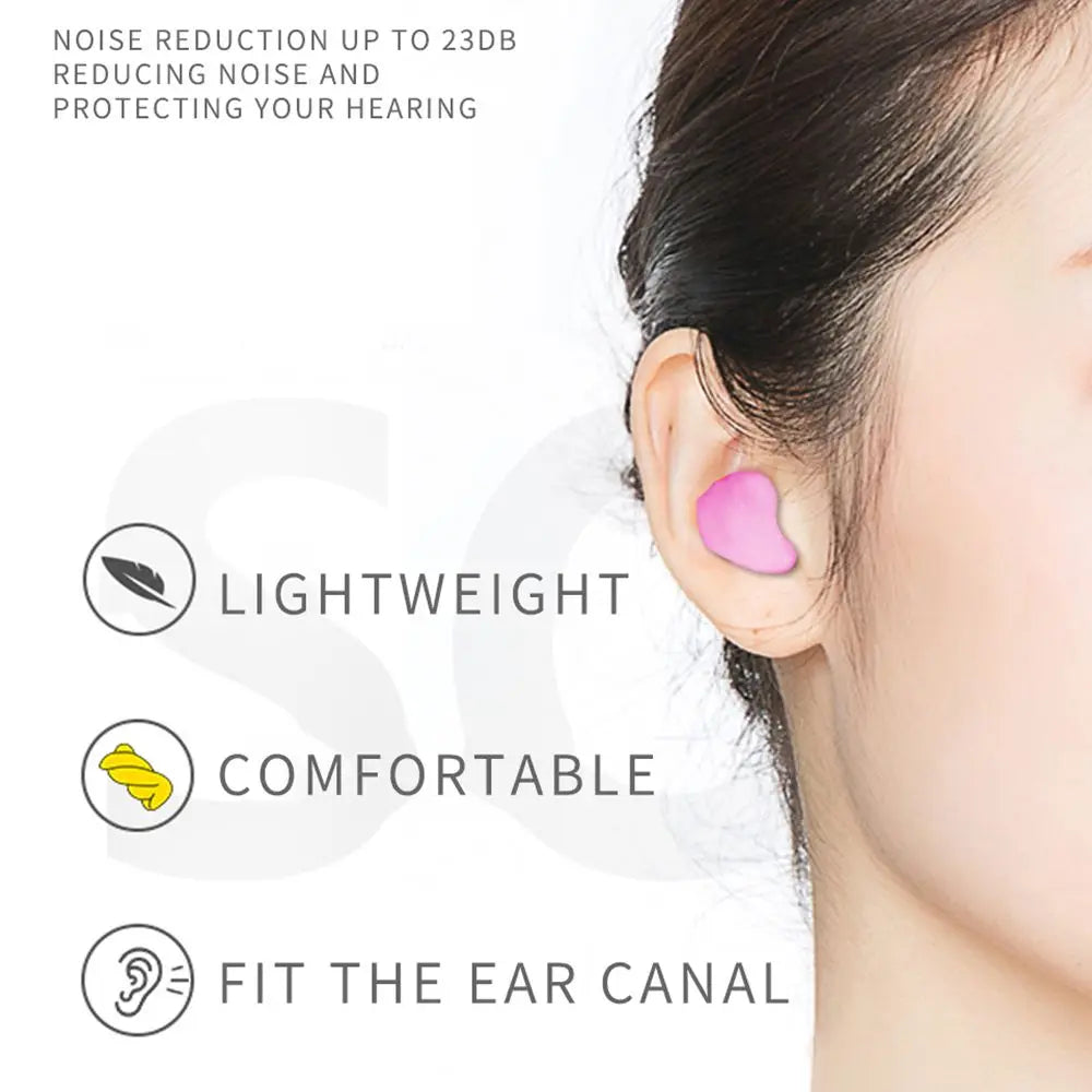 2/4/6/12/20PCS Gift Soft Wax Cotton Earplugs Wax Kneadable Ear Plugs Airplane Sound Insulation Noise Reduction Ear Plug Unisex