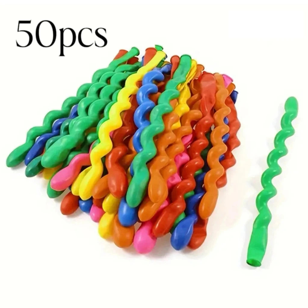20/50Pcs Multicolor Spiral Long Balloon Unique Twist Spiraal Latex Balloon Wedding Happy Birthday Holiday Decorations Kids Toys