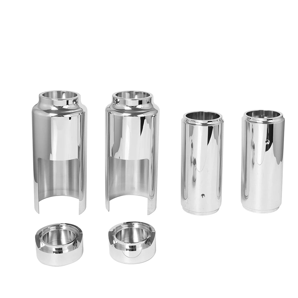 Black/ Chrome Motorcycle Front Upper Lower Fork Cover Tube Cap Set Aluminum For Harley Softail FXBR/S Breakout 107 114 2018-2022