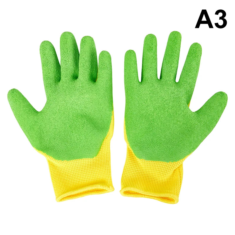 1Pair Breathable Children Gardening Gloves Durable Waterproof Gloves Anti Bite Cut Collect Seashells Protector Handwork Gloves