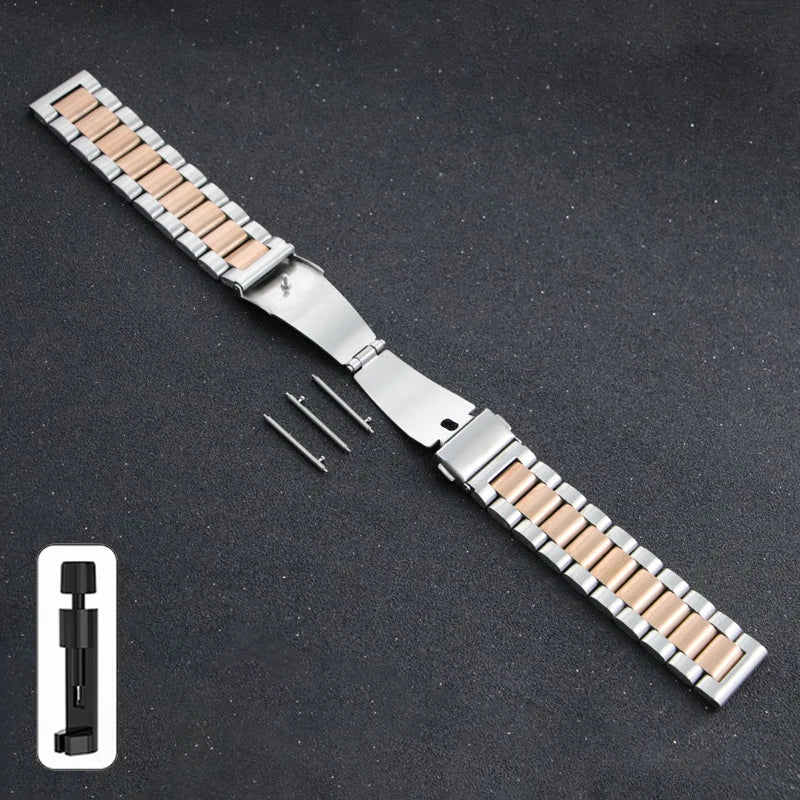 20mm 22mm 18mm 24mm Stainless Steel Strap for Samsung Galaxy Watch 6Classic 6 5 4 5Pro 40mm 44mm 43mm 47mm Gear S3 for Huawei GT