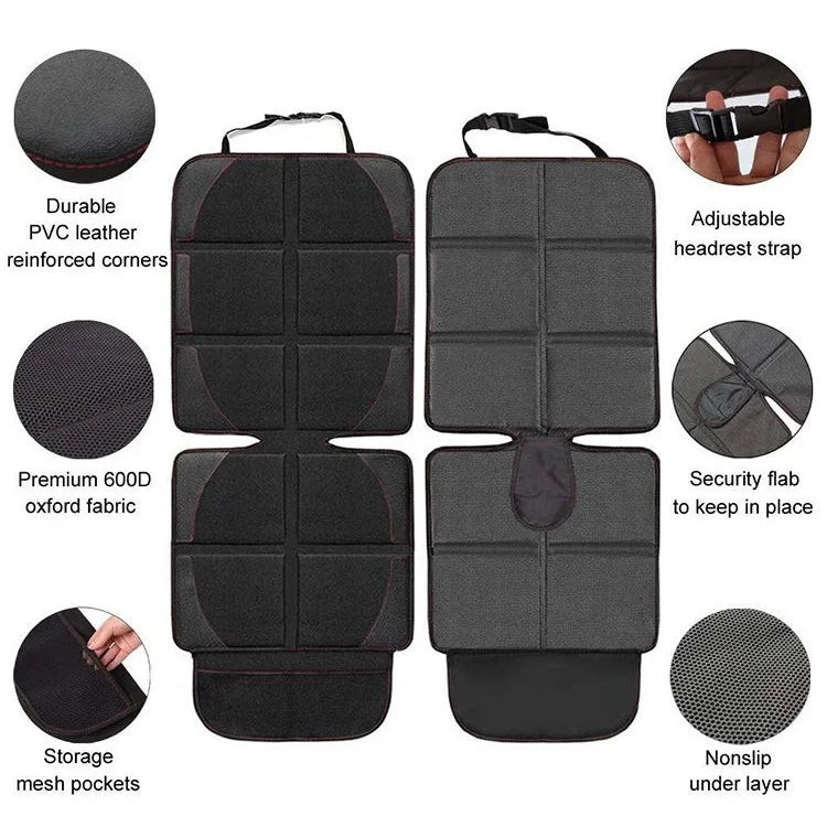 Car Seat Cover for Tesla Model 3 Y Oxford PU Leather Protector Mats Child Baby Cushion Protective Mat For Baby Kids Protection