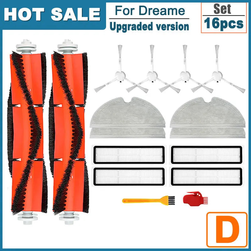 Fit For Dreame D9, D9 Max, L10 Pro, Trouver LDS Finder Roller Side Brush Mop Hepa Filter Vacuum Cleaner Accessory Part