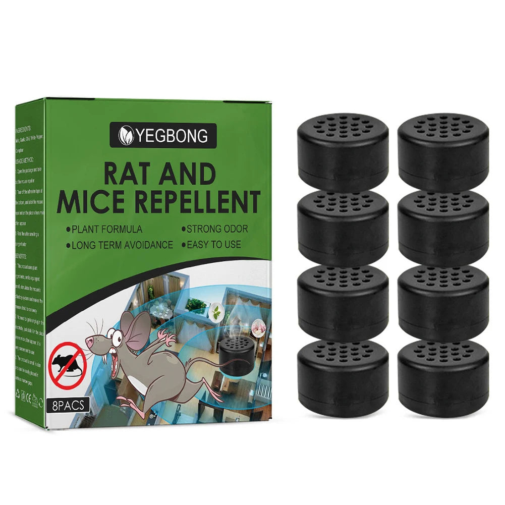 8Pcs Mice Repellent Deterrent Anti-Mouse Ball Rat Repellent Non-toxic Safe Peppermint Oil for Outdoor Indoor Pest Insect Control