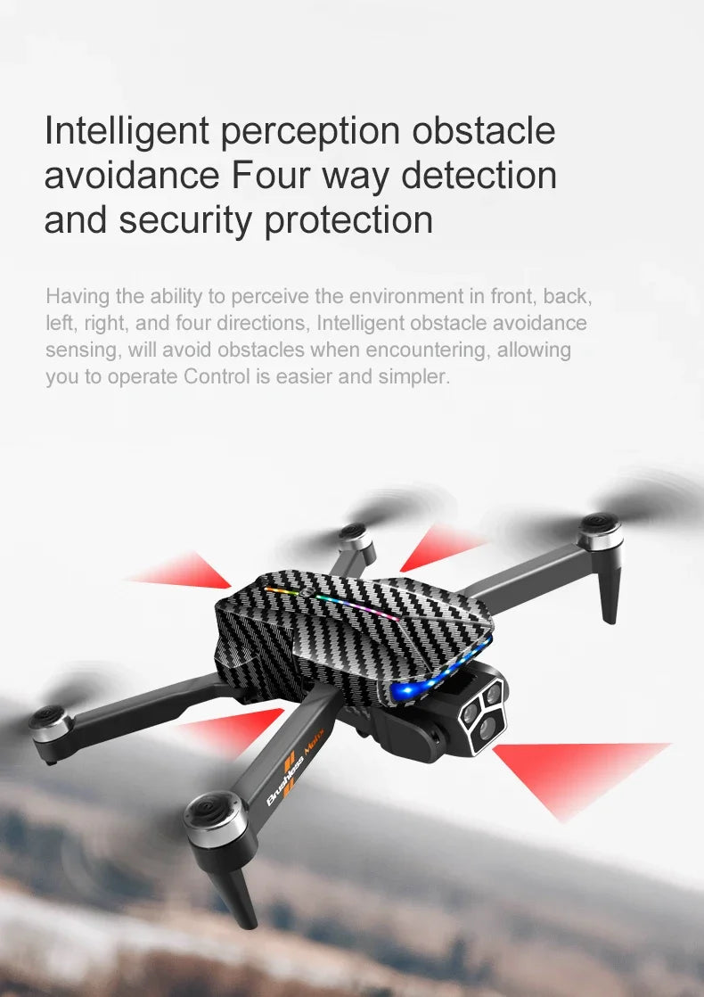 D9 DRONE 8K Professional 4K Three Cameras Brushless No GPS Obstacle Avoidance Optical Flow Position RC Quadcopter Gifts Toys