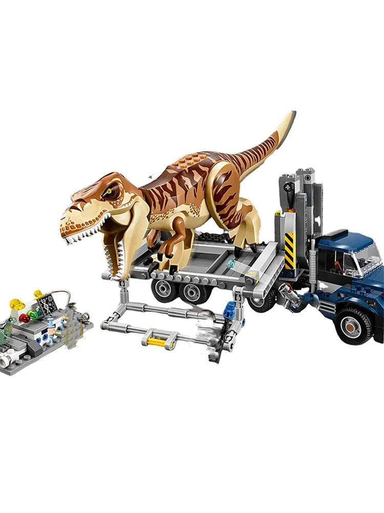 Dinosaur World Tyrannosaurus Rex Great Escape Educational MOC Building Block DIY Toys Give Away Three Dolls Birthday Boy Gifts