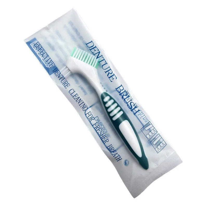 1pc Denture Toothbrush Cleaning Brush Double Sided Denture Brush Invisible Braces Orthodontic Retainer Descaling Brush