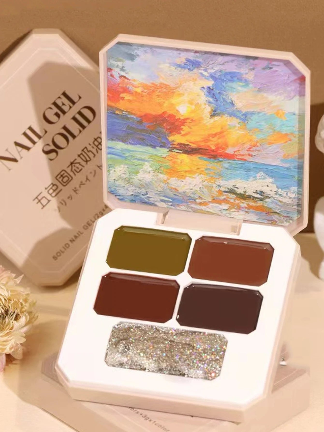 5/9 Colors Solid Nail Polish Palette Peelable UV/LED Polish Lacquer Salon Gel Nail Art Varnish Thanksgiving Gifts