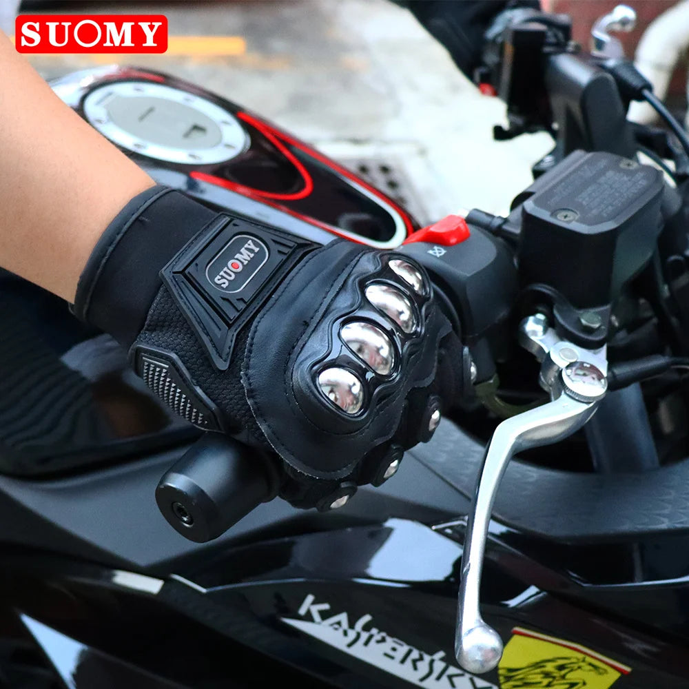 SUOMY Summer Full Finger Motorcycle Gloves Moto Luva Motocross Racing Gloves Motorbike Bicycle Cycling Riding Glove For Men Wome