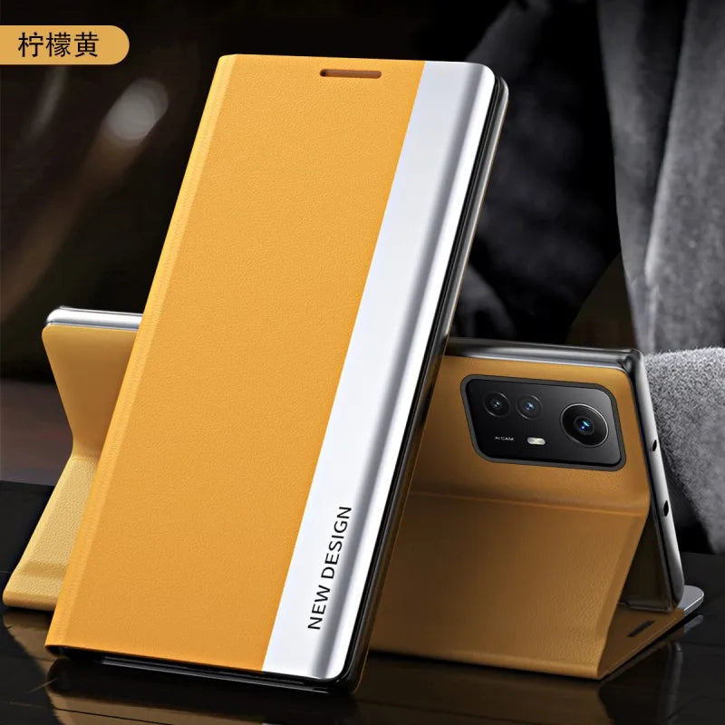 Flip Case For Xiaomi 15T Mi 14T Pro 14 T Mi14T 13T Redmi 15C 14C 13C Side Window Shockproof Luxury Litchi PU Leather Stand Cover