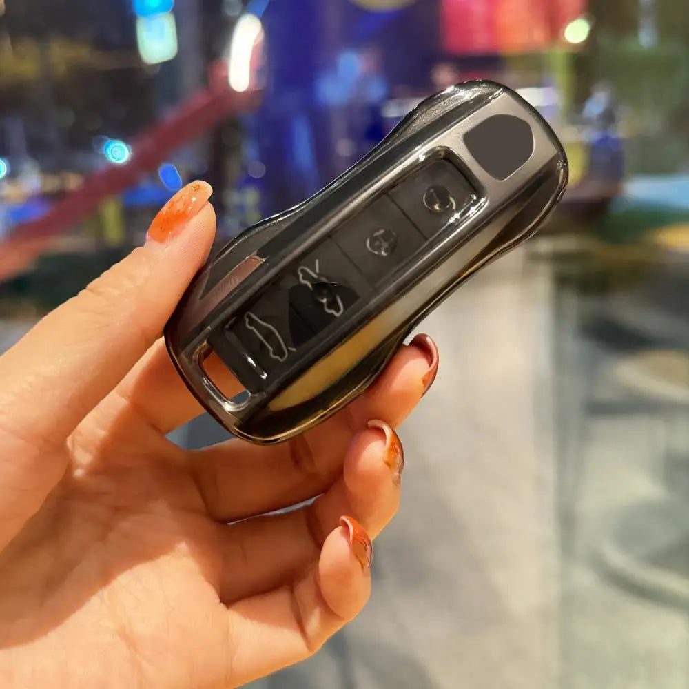 TPU Remote Key Cover Case Skin Shell Fit for Porsche Cayenne Panamera 911 992 Series 2017-2020 Keyless Accessories