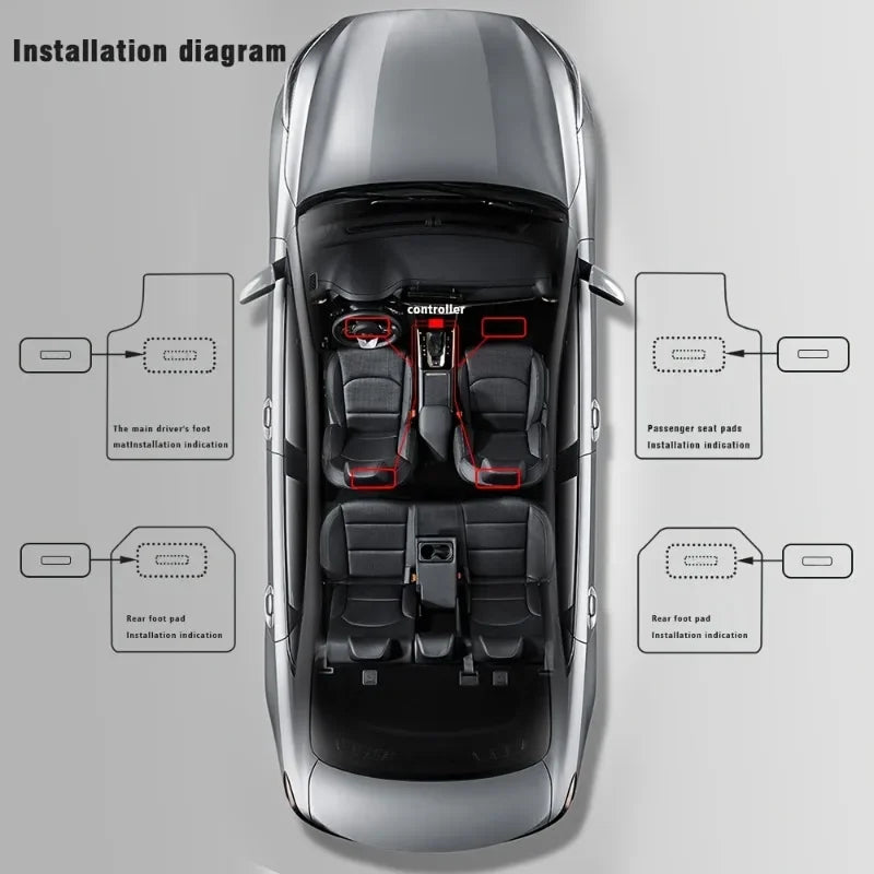 2/4 in 1 Car Floor Mat Ambient Light Customizable Logo RGB Colors App Wireless Control Acrylic Vehicle Supplies Car Accessories