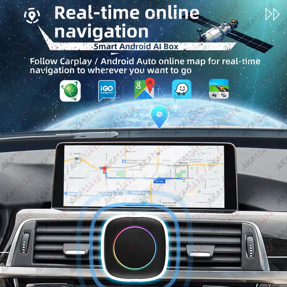 Wireless CarPlay for BMW ID6 ID7 ID8 ID9 OEM Wired to Wireless Android Auto AI Box Intelligent System Android 13 4+64GB 8+256GB